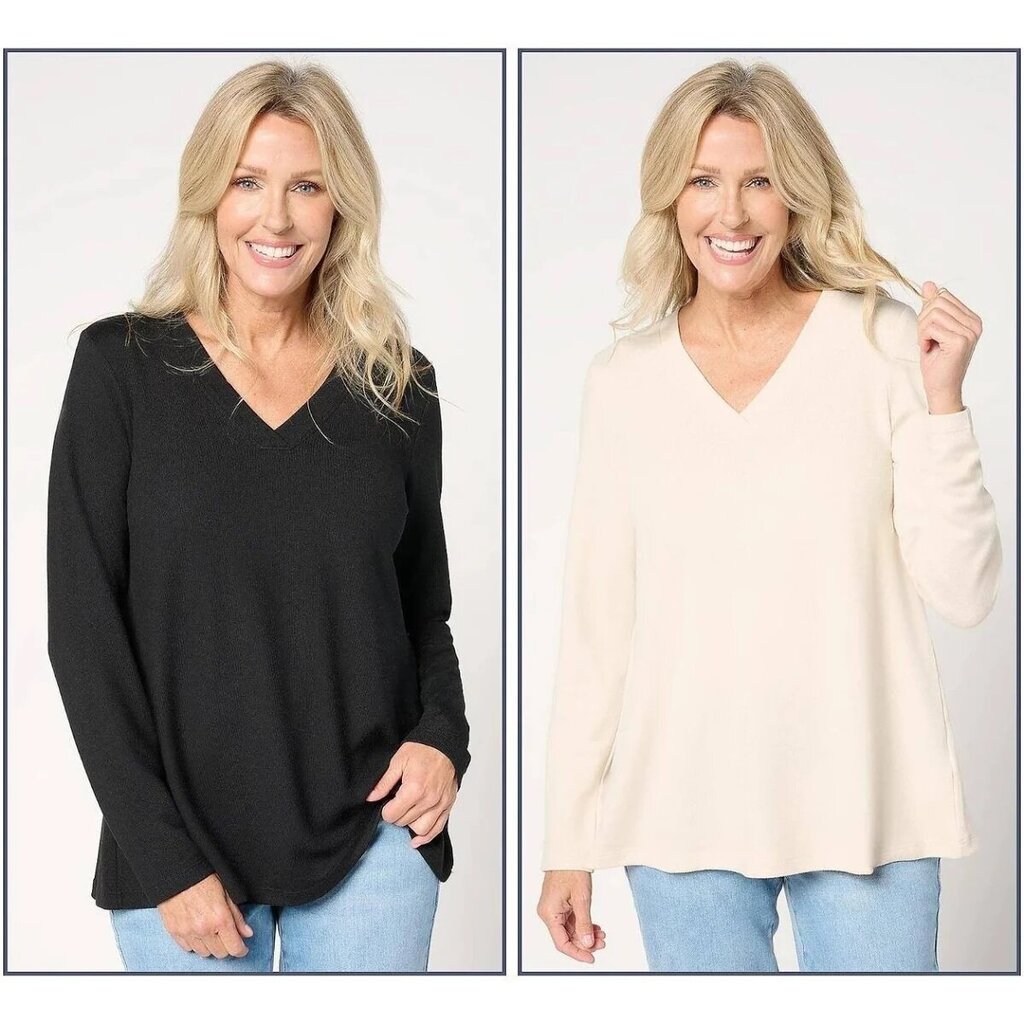 Long Sleeve Shirt: Jersey V-Neck NWOT