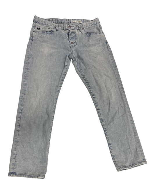 Pants: Button Fly Tapered Leg Jeans
