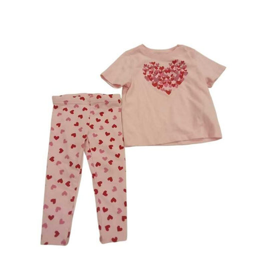 2pc Baby Shirt & Hearts Pants