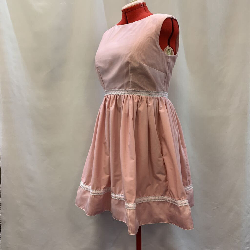 Upcycled Dress from 50's style pattern w/lace & organza trim