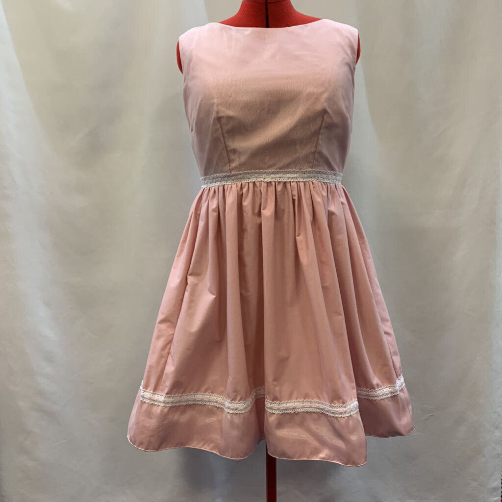 Upcycled Dress from 50's style pattern w/lace & organza trim