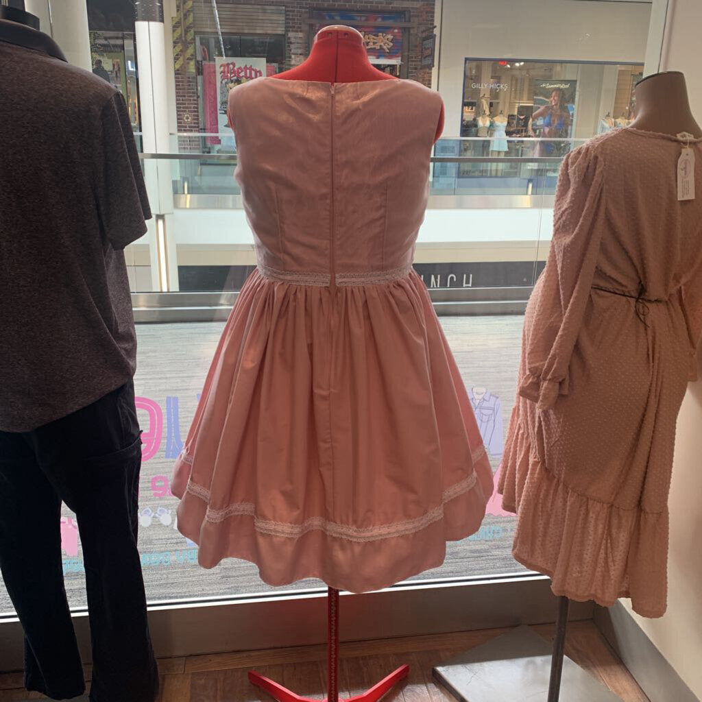 Upcycled Dress from 50's style pattern w/lace & organza trim