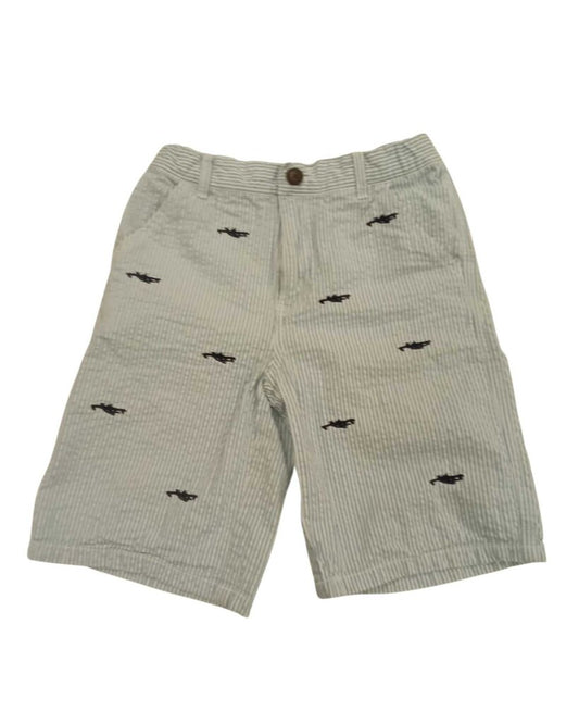 Shorts: Blue Stripes & Airplanes
