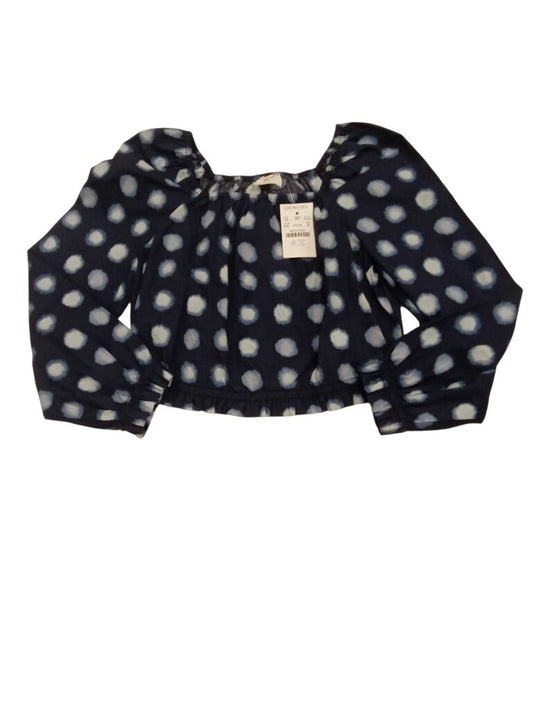 NEW ruffle design crop top long sleeve shirt