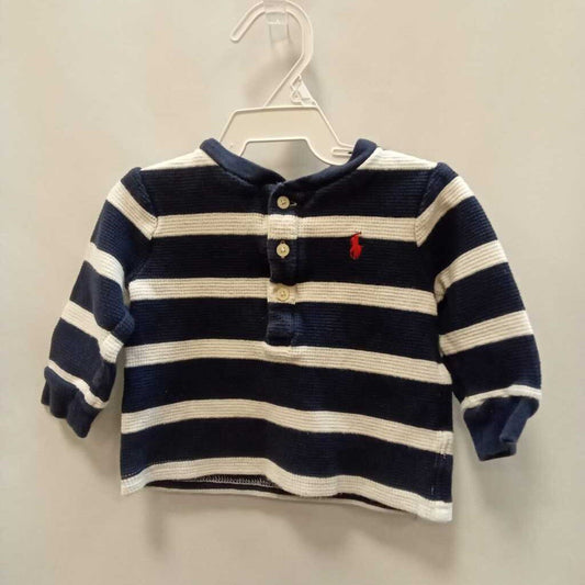 shirt: long sleeve stripe half button up