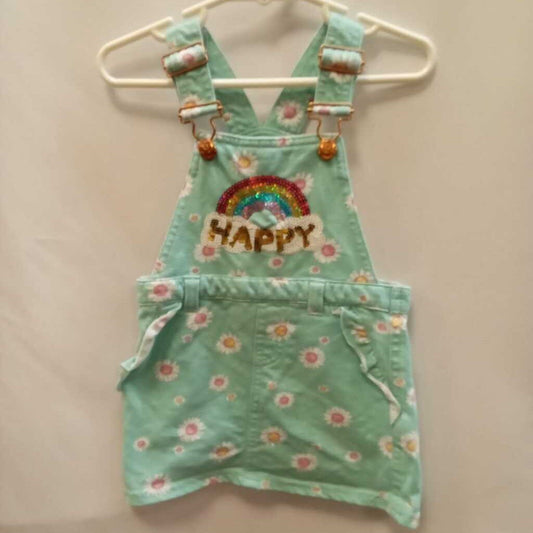 dress: overall happy rainbow floral