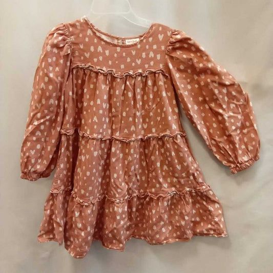 Long Sleeve Dress: Ruffles Hearts
