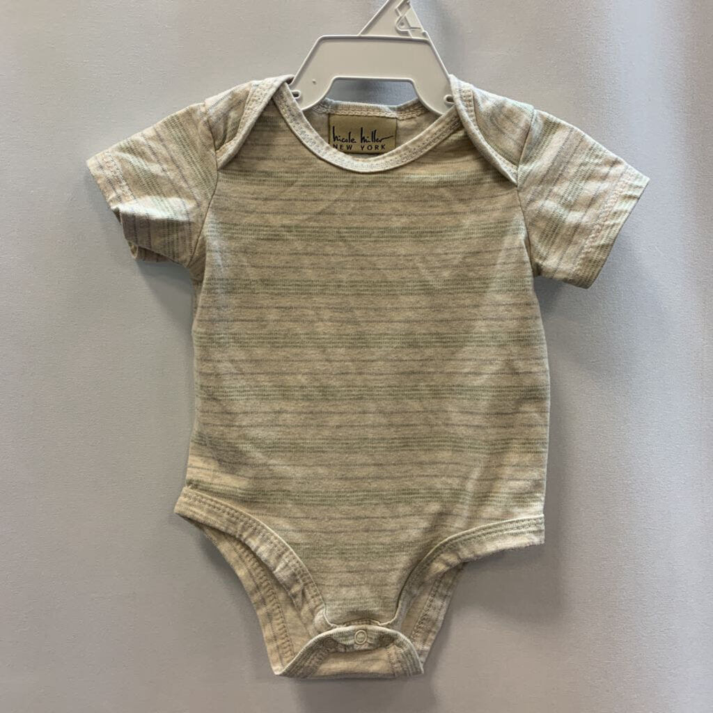 2pc outfit: onesie w/pants striped heathered