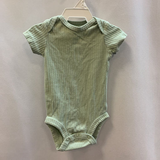 onesie: solid green ribbed
