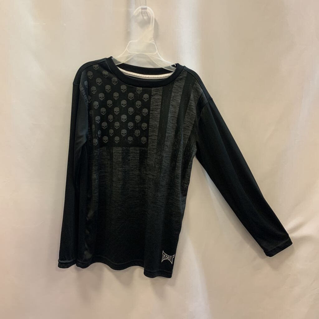 Top Long Sleeve Skull Flag Fade
