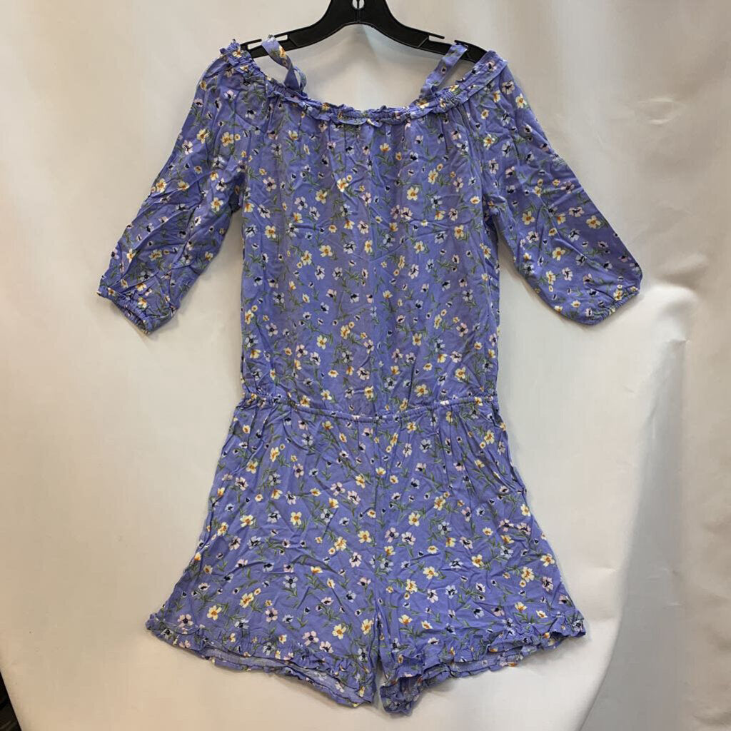 Romper: Off the shoulder ruffle edges