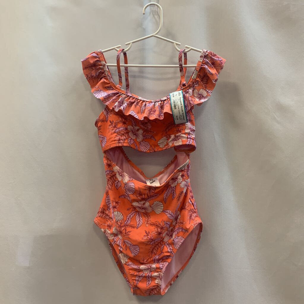 Swimsuit: flowers & shells