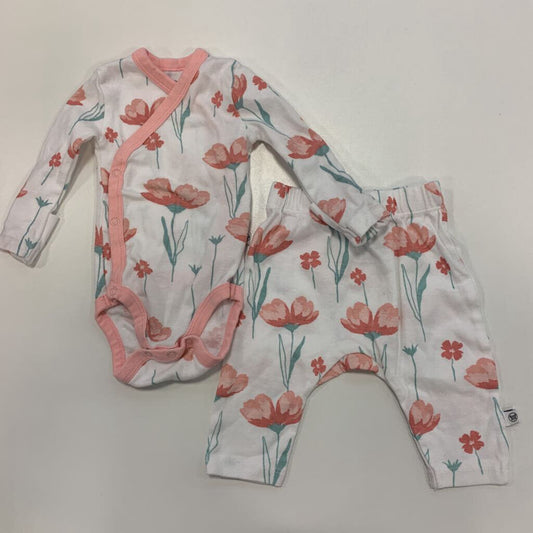 2pc Onesie/Pants Set: Floral