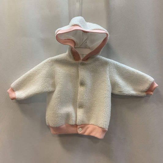 Jacket Hooded Sherpa Varsity Style Button