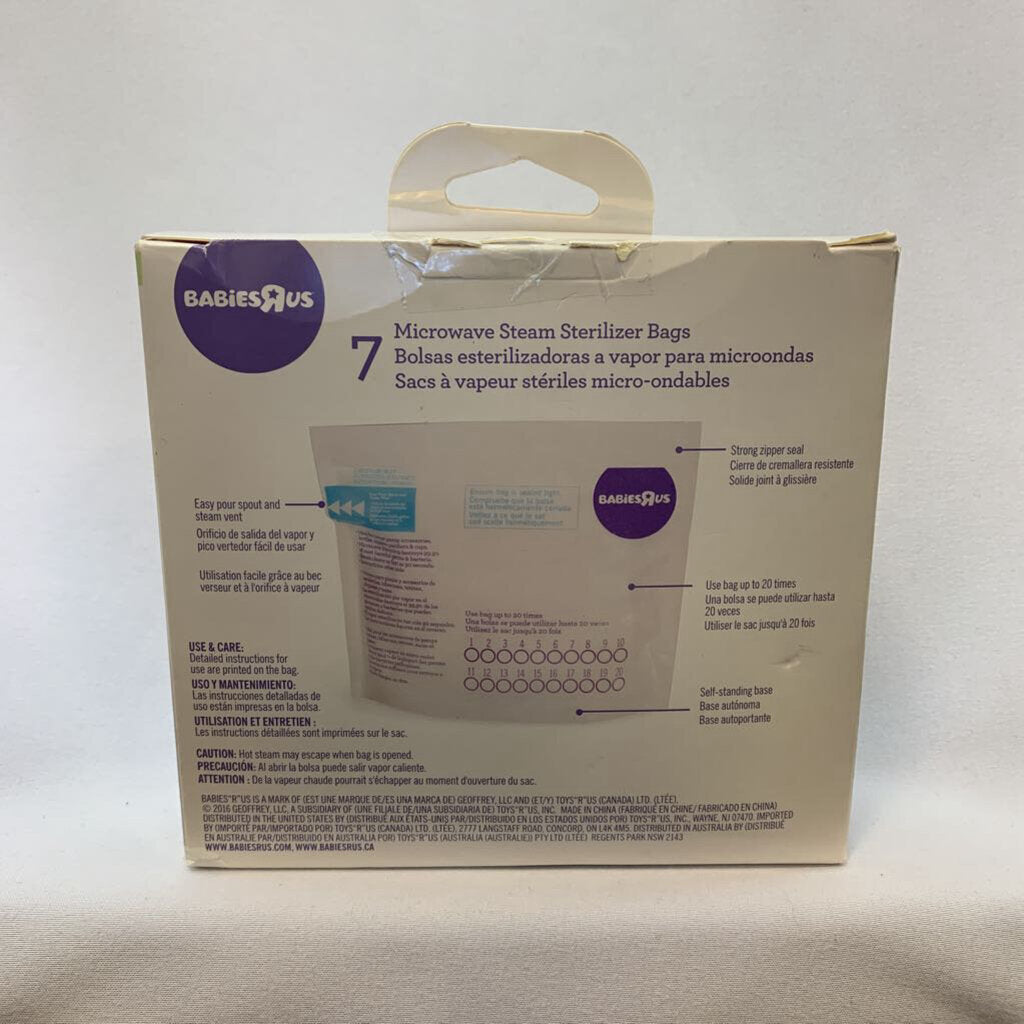 Bags Steam Sterilizer Microwavable 7 Pc