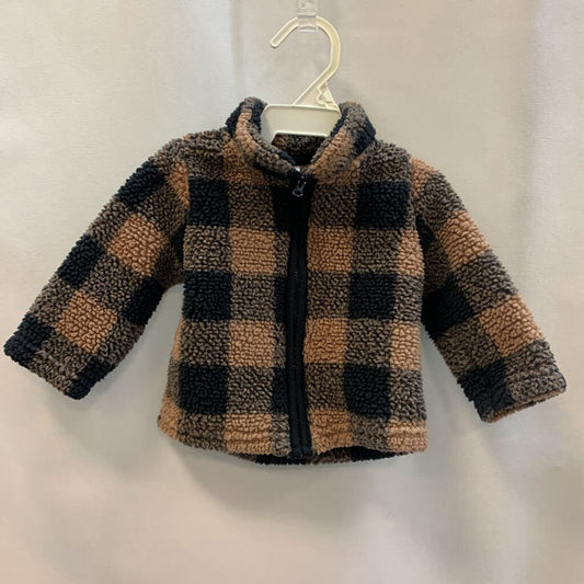 Jacket Zipper Fleece Gingham