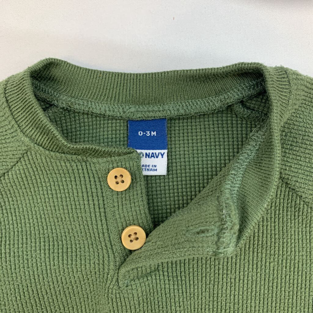 Shirt Long Sleeve Henley Solid Wood Buttons