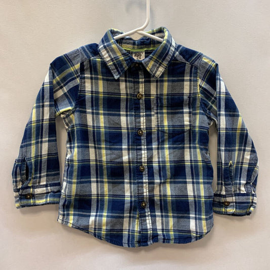 Shirt Long Sleeve Button Plaid