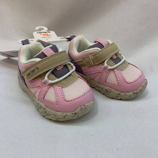 Shoes: Velcro Every step Pink/Purple/Tan