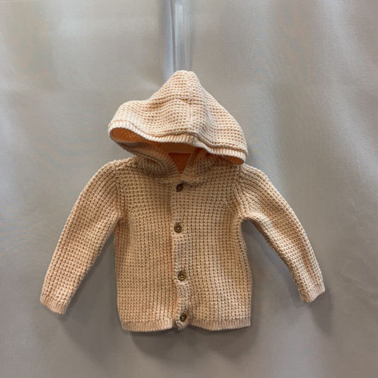 Sweater: Woven Knit Hooded