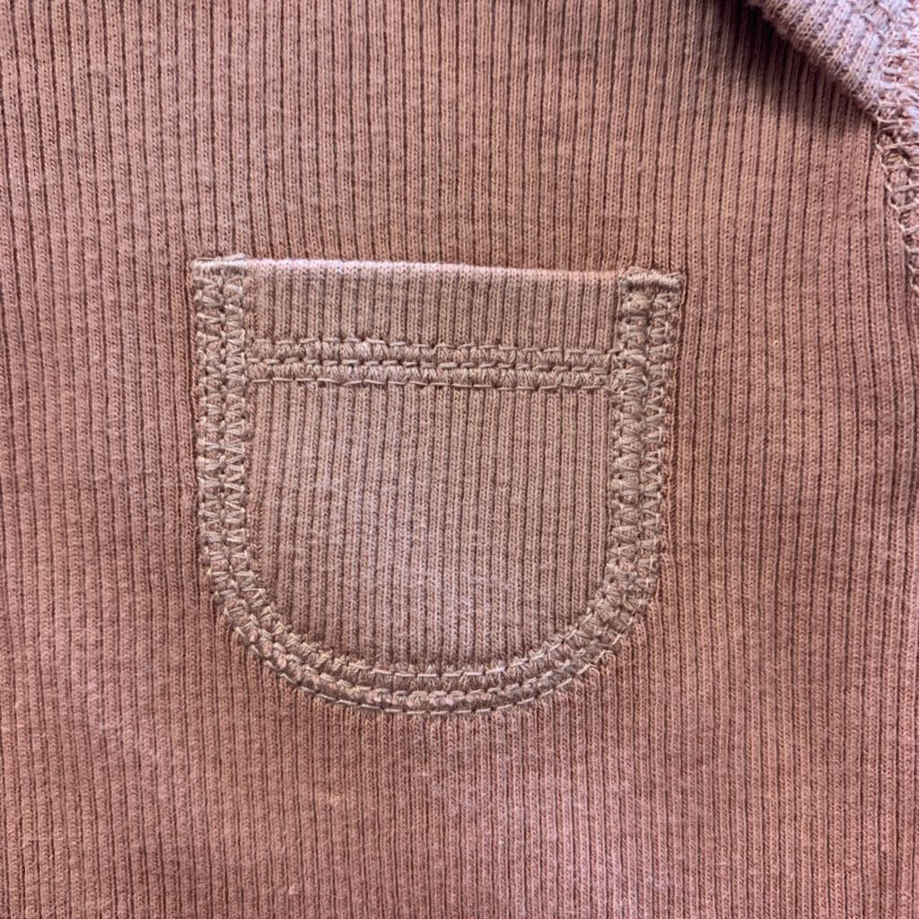 Long Sleeve Onesie: Front Pocket