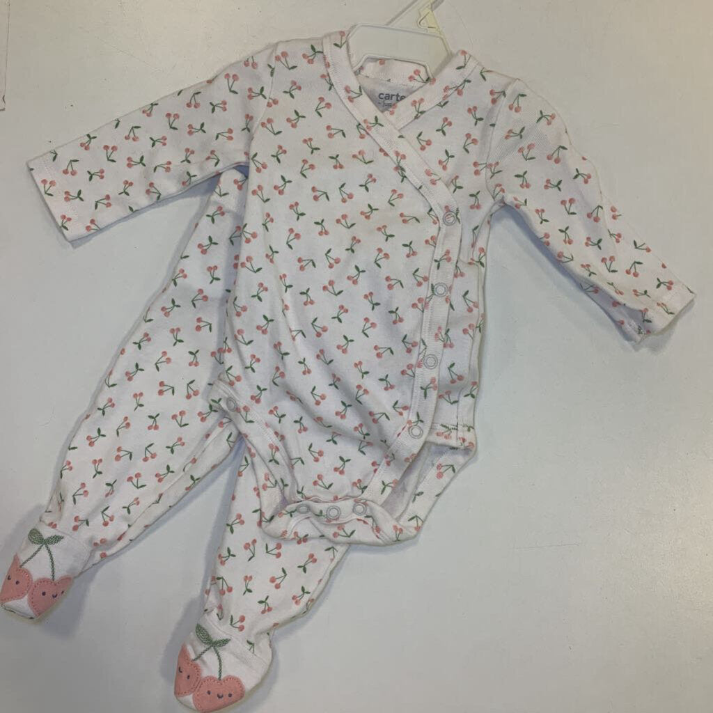 2 Pc Shirt/Footie Set Cherries
