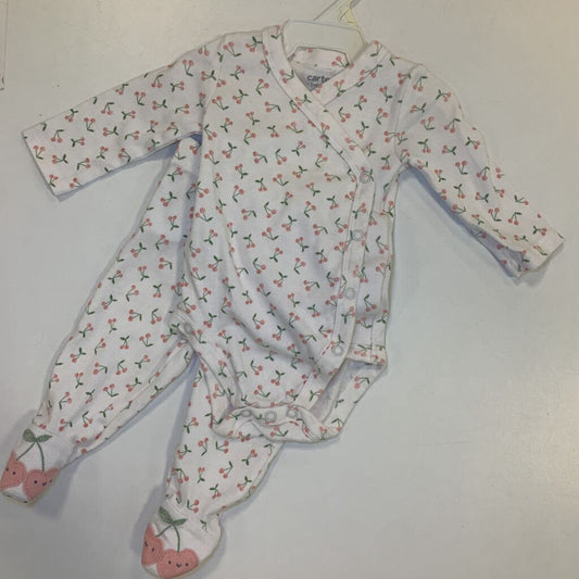 2 Pc Shirt/Footie Set Cherries