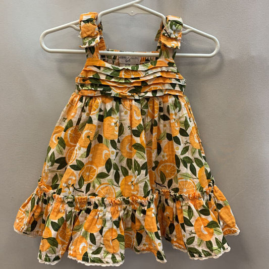 Dress: Sleeveless, Oranges
