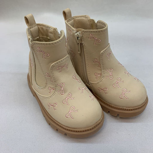 Boots: Faux Sued Embroidered Bows