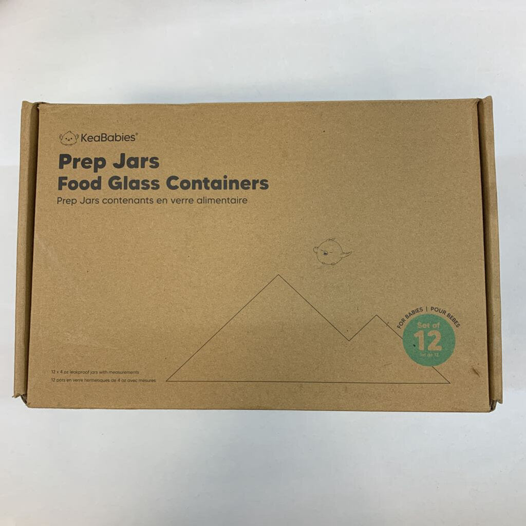 Food Glass Containers: 4oz Prep Jars NIB