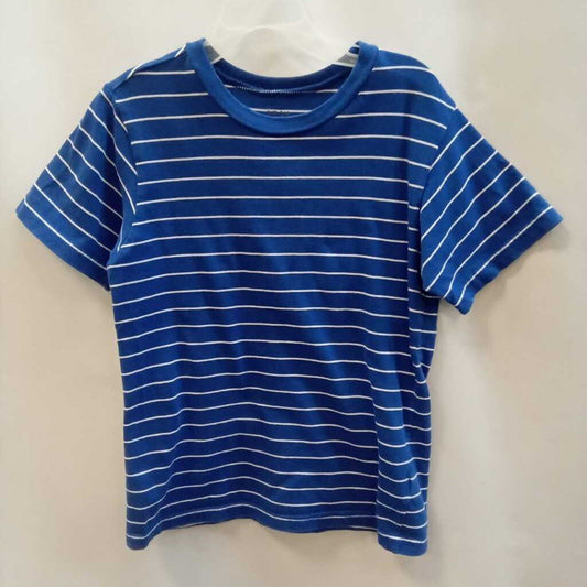 Shirt: Blue and white strips