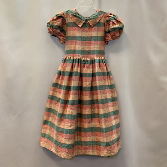 Dress: satin color block fancy tieback