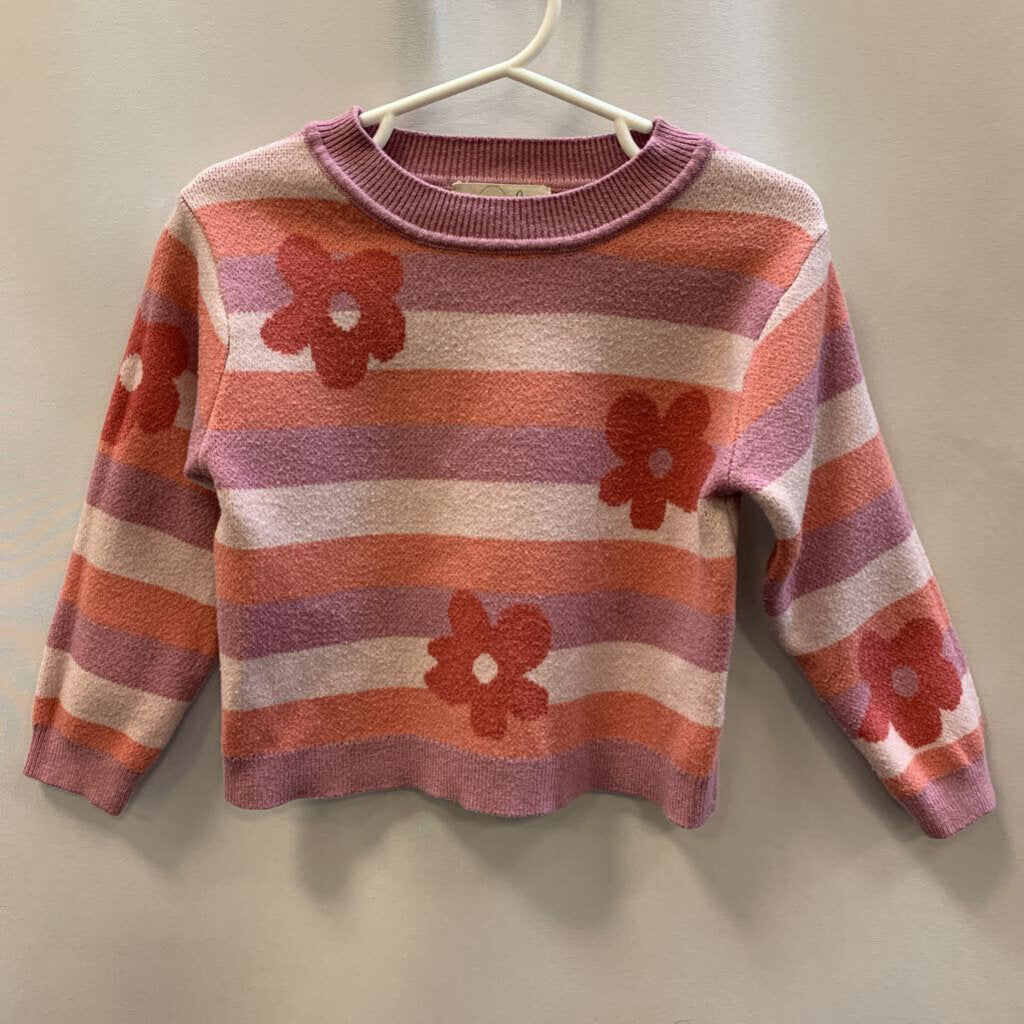 Shirt: Long Sleeve Flower Sweater