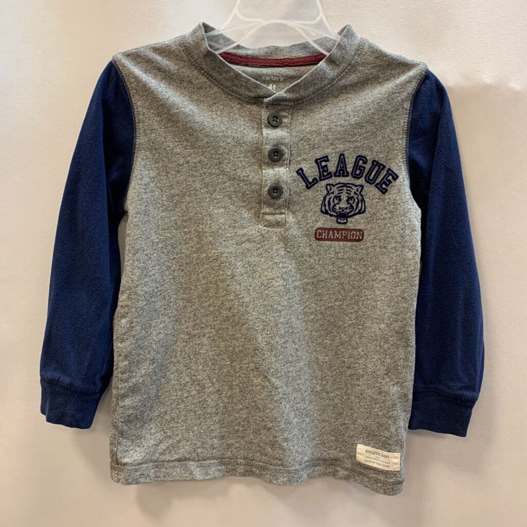 Shirt Long Sleeve Henley League Champ