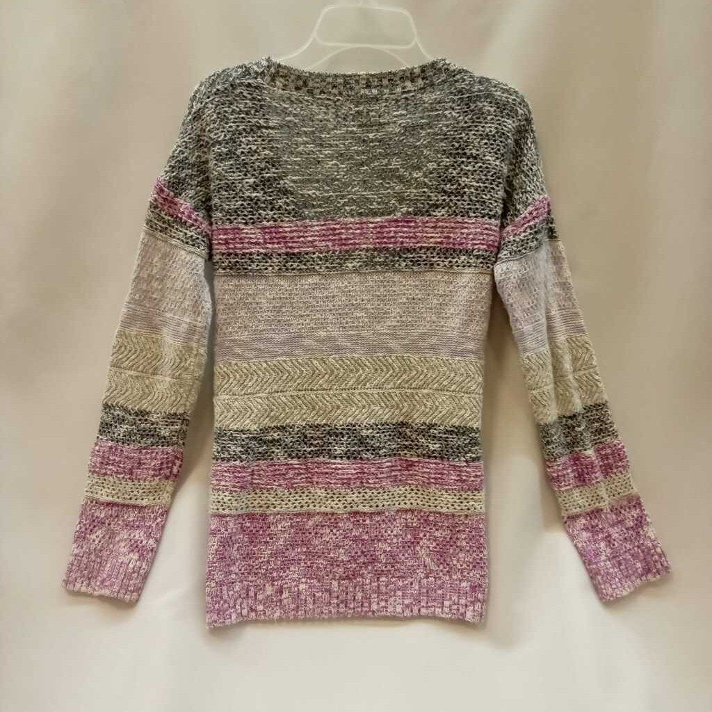 Cardigan Knit Long Sleeve Stripes