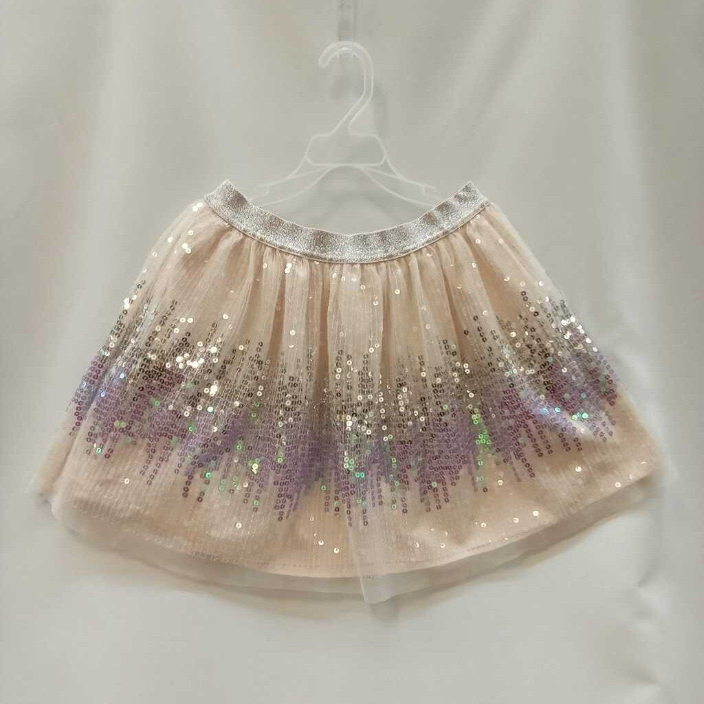 Skirt Short Sequin Elastic Waist Tulle