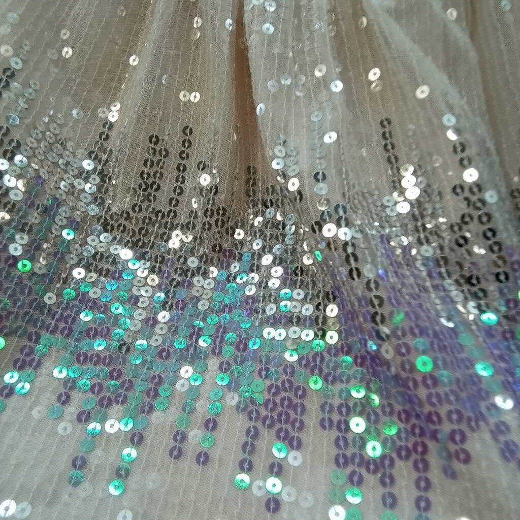 Skirt Short Sequin Elastic Waist Tulle