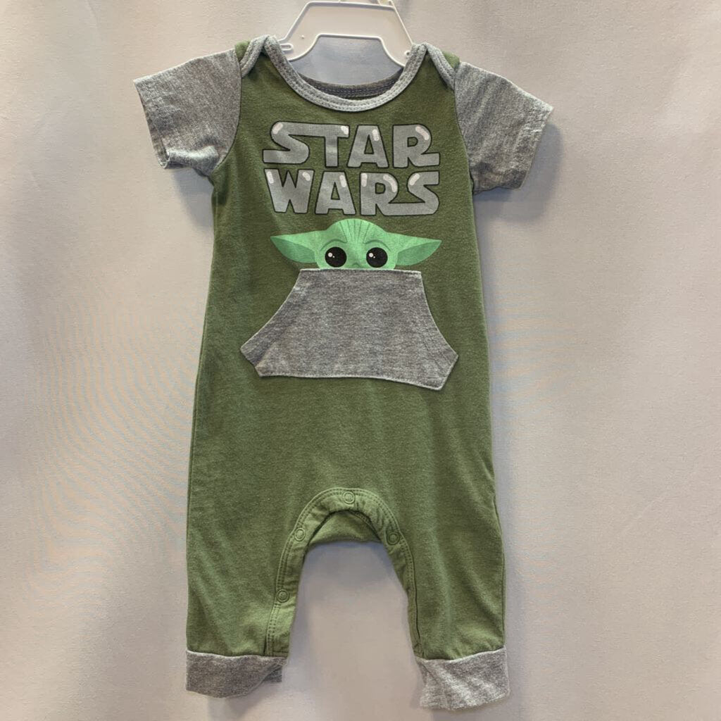 Romper: Short Sleeve Baby Yoda