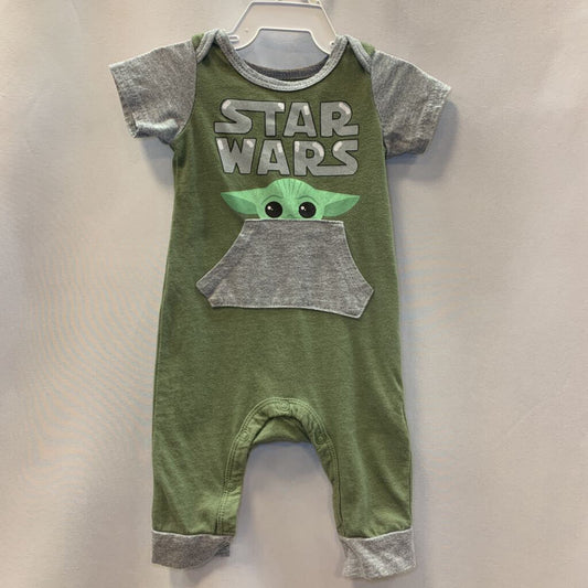 Romper: Short Sleeve Baby Yoda