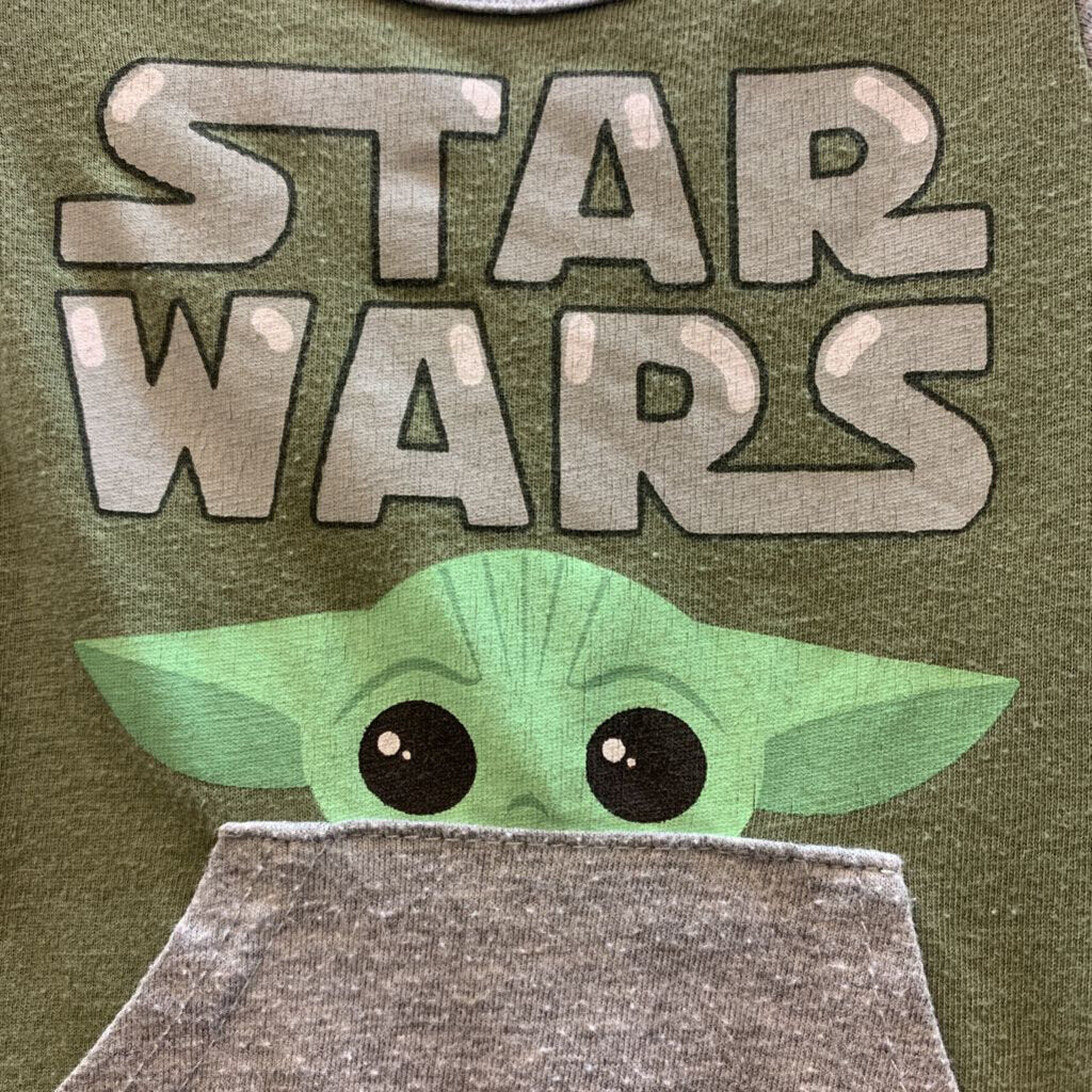 Romper: Short Sleeve Baby Yoda