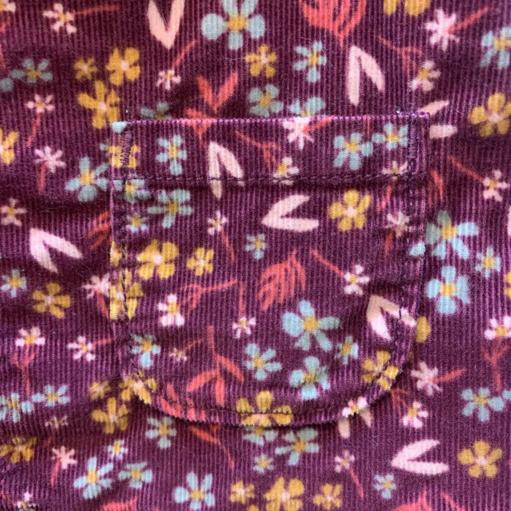 Dress Overalls Corduroy Flowers