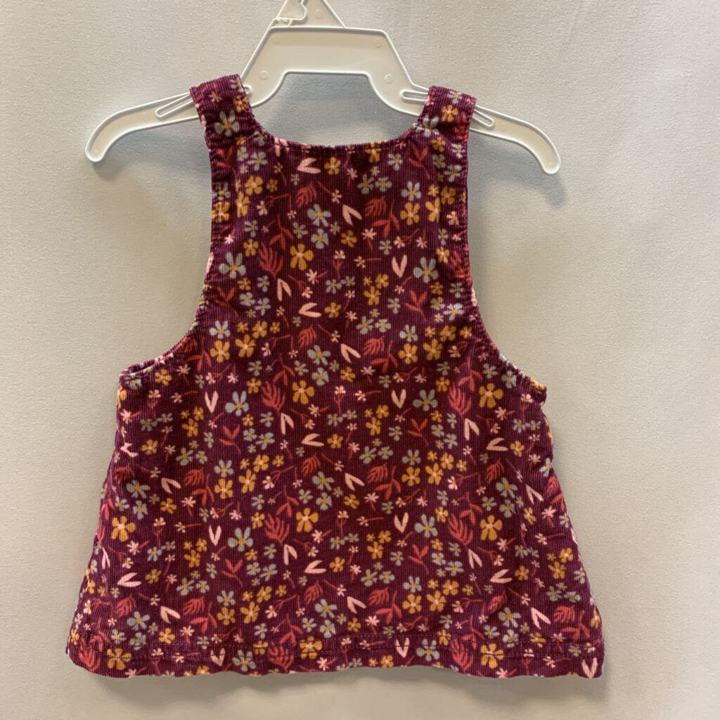 Dress Overalls Corduroy Flowers