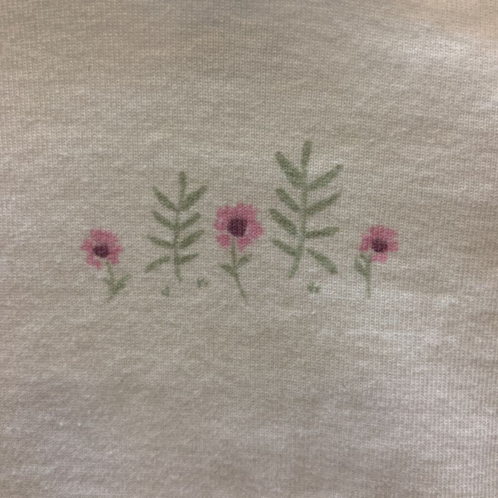 Onesie Short Sleeve Pink Flowers