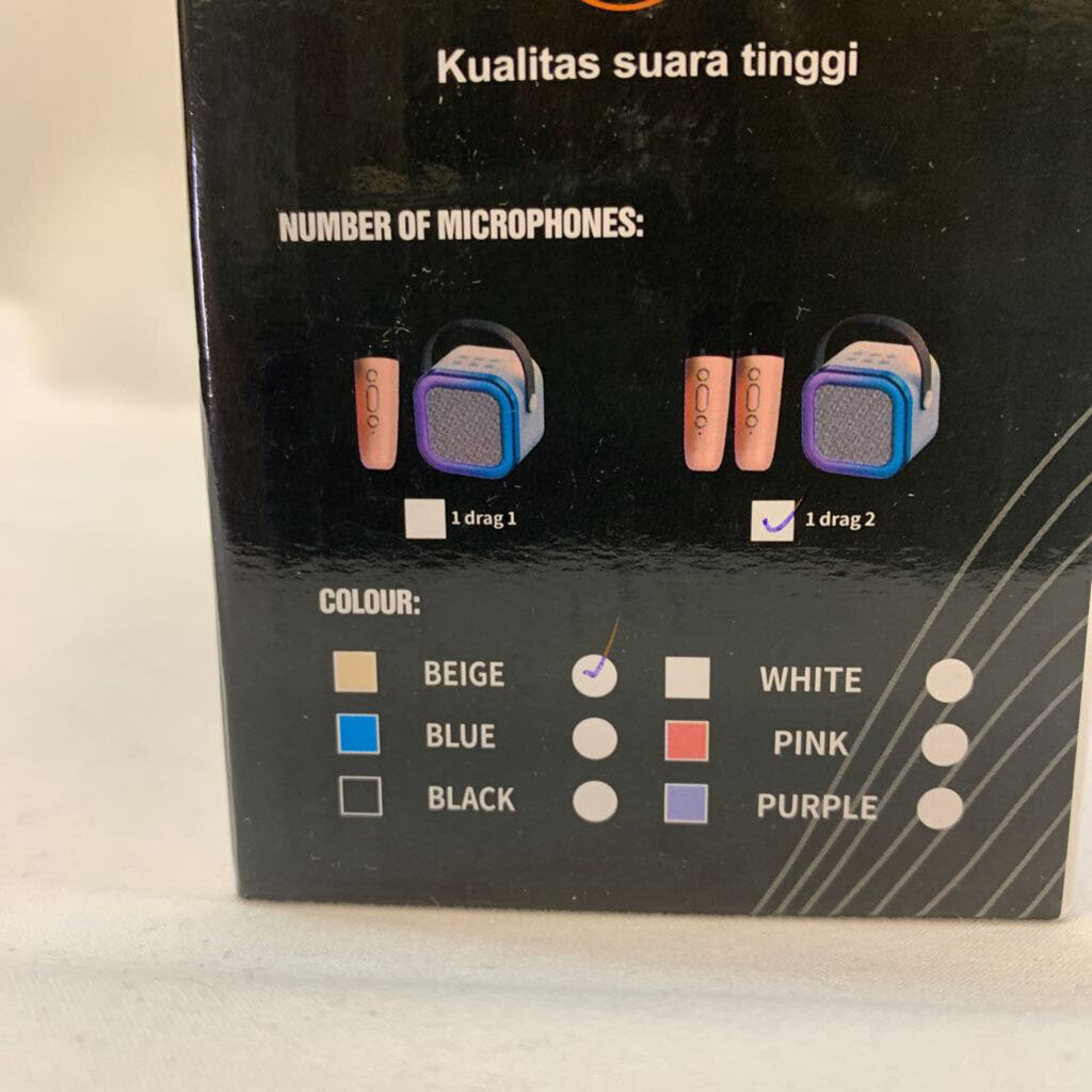 Wireless Karaoke Speaker 2 Microphones