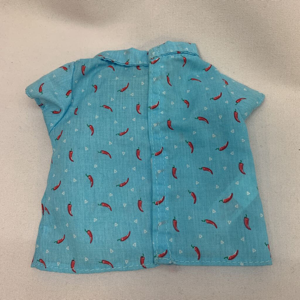 Doll Shirt Button Chili Peppers