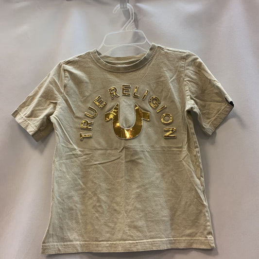 Shirt: Short Sleeve Gold Embossed