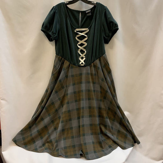 Dress: Plaid with Corset Lace-Up