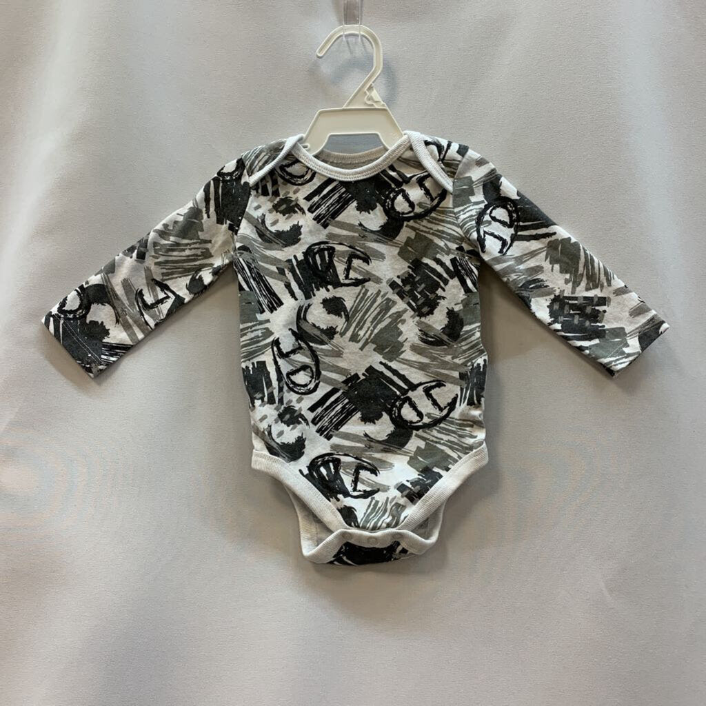 Onesie: Long Sleeve Scribble