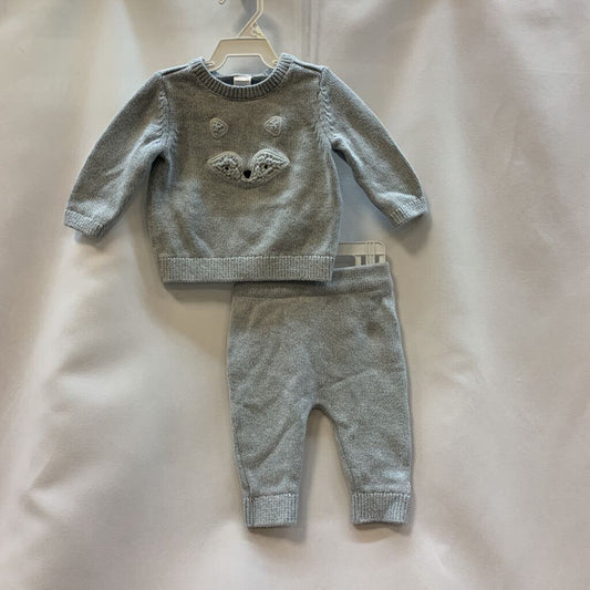 2pc Knit Fox Pullover & Jogger Set