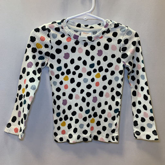 Shirt: Long Sleeve Dots Ribbed